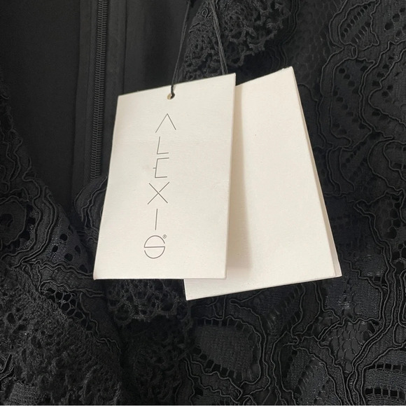 NWT Alexis Catalina Black Lace All Over Mini Choker Dress Small - Picture 8 of 8